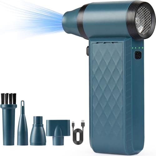 VEELAM Air Duster Air Blower, Compressed Air Duster Electric, Handheld Violent Mini Fan for Computer Keyboard Electronics Car Clean,130000RPM - Image 1