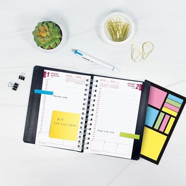 Brownline® 2025 PlannerPlus™ Daily/Monthly Planner, Appointment Book, 12 Months, January to December, Twin-Wire Binding, 8" x 5", Black (CB634WN.BLK-25) - Image 7