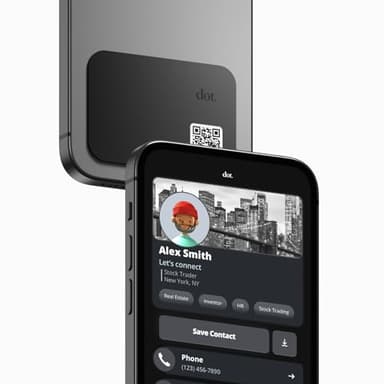 dot. Thin - Digital Business Card - Tap Compatible with iPhone & Android (Black) - Image 1