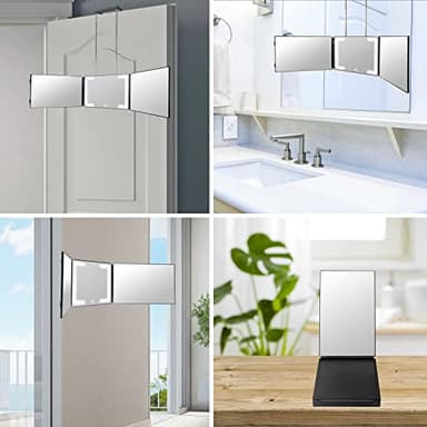 Self Find-3 Way Mirror for Self Hair Cutting with Ring Light,Rechargeable 360 Mirror for Hair Tools,Light and Height Adjustable - Image 5