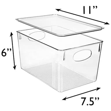 ClearSpace Plastic Storage Bins With lids, 4 Pack – Perfect Pantry Organization and Storage – Fridge Organizer, Pantry Storage Containers and Storage Bins, Cabinet Organizers - Image 6