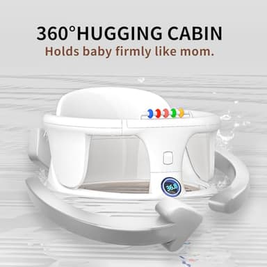 Baby Bath seat for Babies Sitting up Infant Bath tub Portable sit up Seats Bathing Chair Newborn Essentials Toddler Must Haves 0-12 Months Bathtub Sink Bather Sitting Shower Support Travel Ring - Image 4
