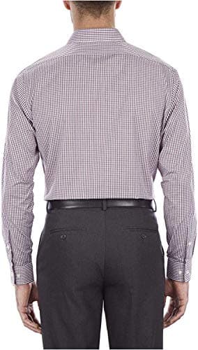 Van Heusen Men's Dress Shirt Regular Fit Flex Collar Check, Port, 16" Neck 32"-33" Sleeve - Image 3
