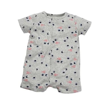 Minicoco 3-Pack 100% Cotton Baby Boy Rompers,0-24Months Short Sleeve Toddler Romper,Breathable Spring/Summer Clothes - Image 6