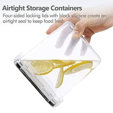 CHEFSTORY Airtight Food Storage Containers Set, 14 PCS Kitchen Storage Containers with Lids for Flour, Sugar and Cereal, Plastic Dry Food Canisters for Pantry Organization and Storage - Image 3