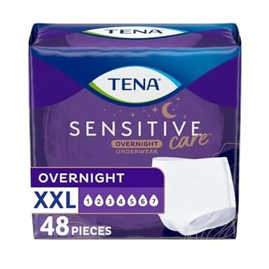 TENA Sensitive Care Overnight Incontinence Underwear for Women, XXLarge, 48 Count (New Sizing) - Image 1