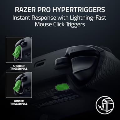 Razer Wolverine V3 Pro Wireless Gaming Controller: Licensed for Xbox Series X|S, Xbox One, Windows PC - 6 Remappable Buttons - Fast Triggers - Customizable Thumbsticks - Wired Tournament Mode - Black (Renewed) - Image 4