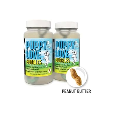 Puppy Love Bubbles, Peanut Butter Scented Bubbles 4oz. Bottle-2 Pack in Peanut Butter Flavor for Dogs - Image 2