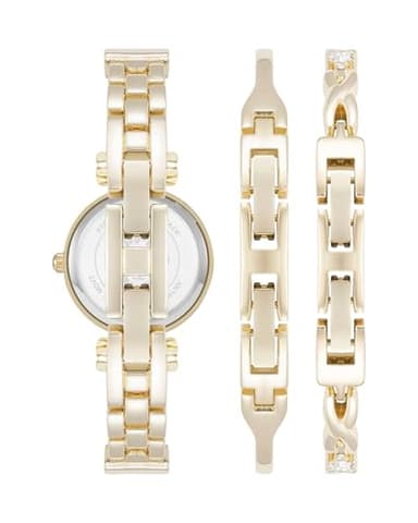 Anne Klein Women's Premium Crystal Accented Bangle Watch and Bracelet Set - Image 3