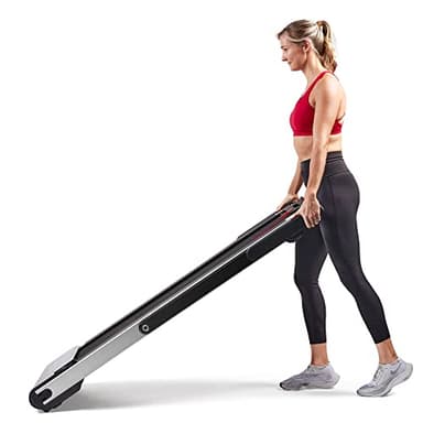 Sunny Health & Fitness Asuna Space Saving Treadmill, Motorized with Low Profile, Speakers & Slim Folding - 8730,Black - Image 7