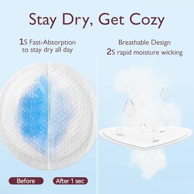 Momcozy Ultra-Thin Disposable Nursing Pads, Ultra-Absorbent and Breathable Portable Breast Pads, Make The Breasts Light and Unburdened, with Reinforced Adhesive, Individually Packaged (200 Count) - Image 5