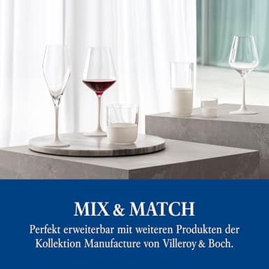 Villeroy & Boch - Manufacture Rock Blanc Long Drink Tumbler Set, 4 pcs. Set of Drinking Glasses for Cocktails and Mocktails, 14.5 oz, Crystal Glass, Matte White Slate Look - Image 6