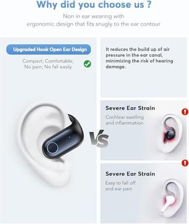 KOSERNT AI Translation Earbuds, Bluetooth 5.4 OWS Headphones with LCD Touch Screen, Real-Time Translator for 144 Languages & Accents, Perfect for Travel, Business & Learning, Sapphire Blue - Image 9