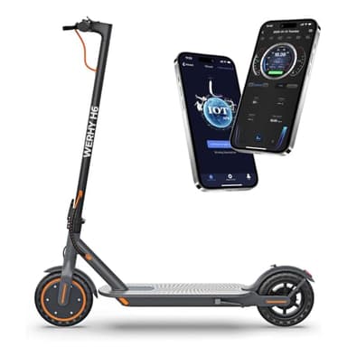 Electric Scooter, 350W/500W Powerful Motor, 19/22 MPH Max Speed, 15/23 Miles Range, Lightweight Foldable Kick Scooter with Dual Braking Systems, Smart APP - Image 1