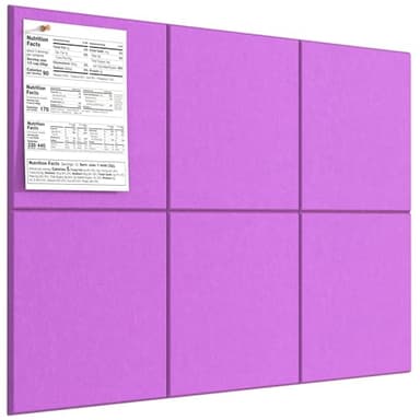 MaxGear Large Cork Board for Wall 36" x 24", Rose Pink Bulletin Board, 6 Pack Felt Wall Tiles with Pushpins, Cork Boards for Office Push Pin Board Tack Board Felt Board - Image 1