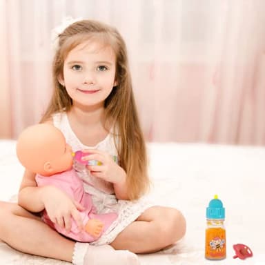 My Sweet Baby® Talking Doll Feeding Set – 2 Disappearing Bottles with Sounds (Milk & Juice), Sound Pacifier with Clip, Squeaky Tips – Toy Accessories for Dolls - Image 7