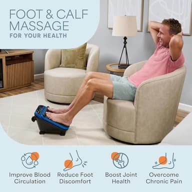 LifePro Foot Massager for Neuropathy - Relaxing Calf and Foot Therapy with Heat Option for Maximum Soothing Relief - Massager for Blood Circulation and Revitalization - Image 2