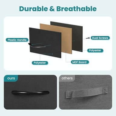 OLIXIS Dresser for Bedroom with 5 Drawers, Wide Chest of Drawers, Fabric Bedroom Dresser with Drawer Organizers, Storage Organizer Unit with Fabric Bins for Closet, Living Room, Hallway - Image 3