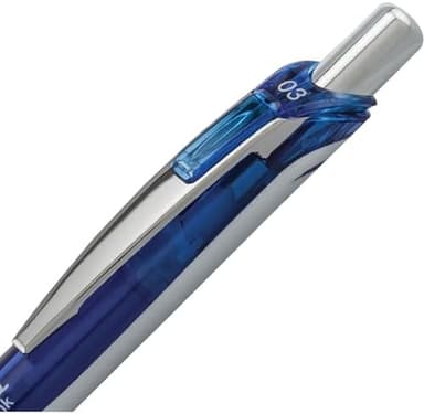 Pentel EnerGel RTX Retractable Liquid Gel Pen, (0.3mm), Needle Tip, Extra Fine Line, Blue Ink, Pack of 3 (BLN73BP3C - Image 5