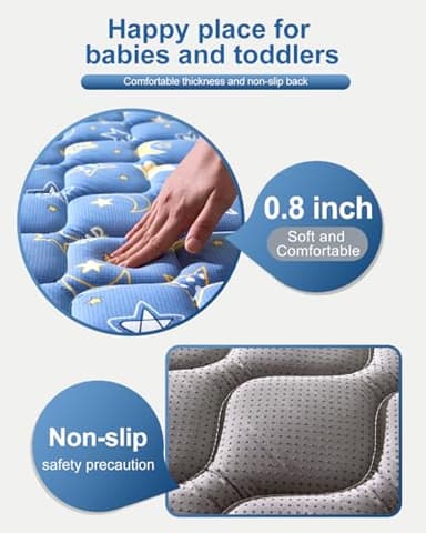Premium Foam Baby Play Mat 79" X 71", Extra Large Activity Playmats for Babies,Toddlers, Infants, Soft Thicker Sponge Baby Mat for Floor, Play & Tummy Time, Machine Washable for Easy Care - Image 4