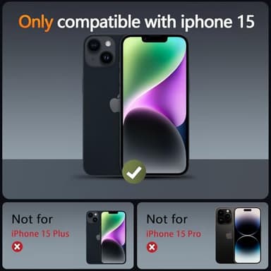 LATVIN for iPhone 15 Case, Magnetic Phone Cover with 1 Screen Protector, Compatible with MagSafe, Military Grade Protection, Translucent Matte Frosted Back, Black - Image 8