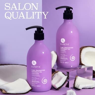 Luseta Curly Hair Shampoo & Conditioner Set with Coconut Oil, Unlimited Bounce and Definition for wavy and Coily hair, Reduce Frizz and Repair Dry Hair, for All Curl Types Sulfate Free 16.9Fl oz × 2 - Image 3