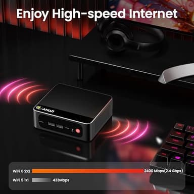 Beelink Mini PC SER5 Max 6800U AMD Ryzen R7 (Up to 4.7GHz) 24GB LPDDR5 500GB PCle4.0 SSD Mini Desktop Computer, 1000Mbps LAN, Wifi6/BT5.2,HDMI/DP/Type-c/4K Triple Display Micro PC - Image 7