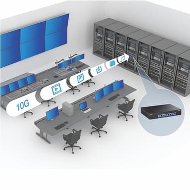 TRENDnet 8-Port 10G Switch, TEG-S708, 8 x 10G RJ-45 Ports, 160Gbps Switching Capacity Rack mountable, Ethernet Splitter, NDAA & TAA Compliant, Lifetime Protection, Black - Image 8
