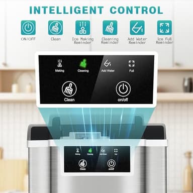 TOTTE Nugget Ice Maker Countertop,38lbs/24H Self-Cleaning with Soft Chewable Pellet Ice, Stainless Steel Machine with Basket and Scoop, Portable Crushed Sonic Ice Makers for Home,Kitchen,Office - Image 6