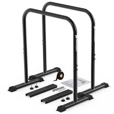 KAKICLAY 2025 Upgrade World's Best Strongest Premium Dip Bars With Adjustable Ultra-Stable Settings & Non-Slip Feet - USA Original Patent, Designed, Shipped, Warranty - Image 1