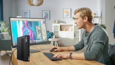 Lenovo ThinkCentre M90q Tiny Desktop Computer, 10th Gen Intel Core i5, 16GB DDR4 RAM, 256GB SSD, Keyboard & Mouse, WiFi, Type-C, HDMI, Windows 11 Pro(Renewed) - Image 6