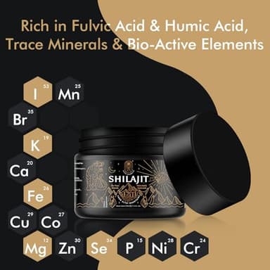 Shilajit Resin with Fulvic Acid & Trace Minerals, Original Siberian Pure Shilajit with 85+ Humic Acid Supplement Gel for Energy & Immune System - 100 Serving / 50g - Image 5