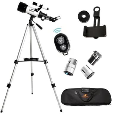 Gskyer Telescope, 70mm Aperture 400mm AZ Mount Astronomical Refracting Telescope for Kids Beginners - Travel Telescope with Carry Bag, Phone Adapter and Wireless Remote. - Image 2