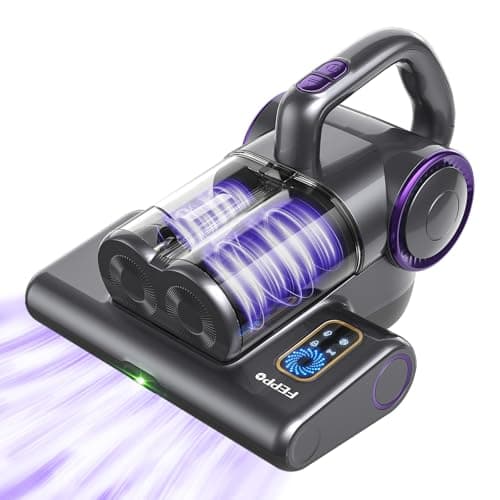 FEPPO Mattress Vacuum Cleaner, 16Kpa Bed Vacuum Cleaner with 253.7nm UV-C Light, 140°F Heat, HEPA Filter & Ultrasonic, Versatile Handheld Vacuums for Bed, Sofa, Couch, Crib(Corded, 500W) - Image 1