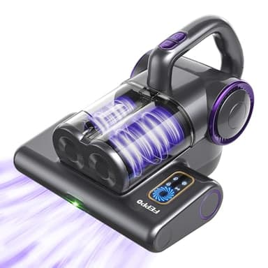 FEPPO Mattress Vacuum Cleaner, 16Kpa Bed Vacuum Cleaner with 253.7nm UV-C Light, 140°F Heat, HEPA Filter & Ultrasonic, Versatile Handheld Vacuums for Bed, Sofa, Couch, Crib(Corded, 500W) - Image 1