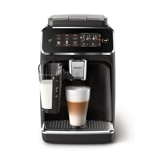 PHILIPS Series 3300 Fully Automatic Espresso Coffee Machine - 6 Hot & Iced Drinks, LatteGo Milk System, 40% Quieter SilentBrew, Ceramic Grinder, Aquaclean Filter, Glossy Black (EP3341/50) - Image 1