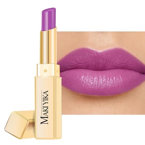 MAKI YIKA Moisture Purple Lipstick for Women Hydrate Lip Gloss for Dry Cracked Lips Weightless Glossy Lip Color Juicy Finish,MA065 Lavender - Image 1