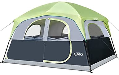 UNP Tents for Camping 6 Person Tent for Family Waterproof Windproof Easy Setup Cabin Tent, Upgraded Ventilation 5 Large Mesh Windows 10'x9'x78inch(H) - Image 1