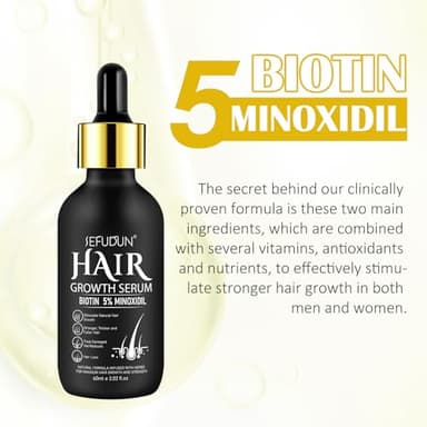 5% Minoxidil Hair Growth Oil for Men and Women - Regrowth Serum, Extra Strength Spray for Hair Loss, Thicker Healthier Hair, Beard Growth Kit, Topical Treatment, 2.02 oz - Image 2