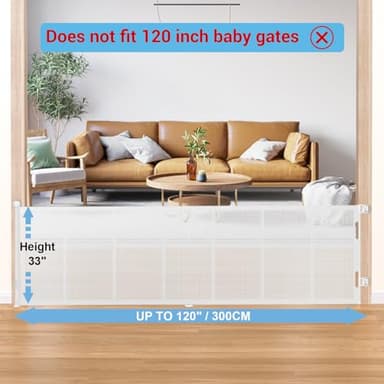 HAMOPY Auto-Lock Retractable Baby Gate Replacement Free-Punch Parts, Original Hardware Set (Including 2 x Latches + 2 x Brackets) Only Fit 55“&71” Auto-Lock Baby Gate(White) - Image 8