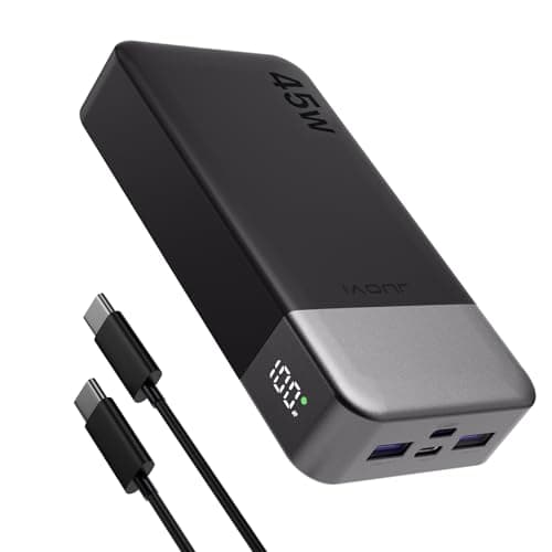 JUOVI J2621 Power Bank Portable Charger 20000mAh 45W, PD3.0 QC 4.0 Fast Charging Battery Pack with LED Display,2 USB-C,2 USB-A for iPhone 15 16, MacBook - Image 1