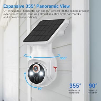 FameVibe 1080p Security Camera Wireless with Solar Panel, Smart AI Human Detection, 2-Way Audio, Color Night Vision, 2.4G WiFi, Cloud Storage, Indoor/Outdoor Surveillance Bullet Cam (WiFi) - Image 6