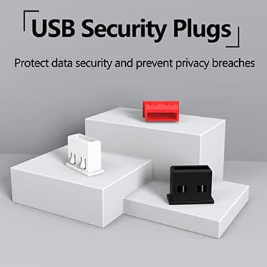10Pcs USB A-Type Port Security Blocker,Non-Removable USB Dust Plug, USB-A Female Dust Cover,to Prevent Illegal Downloads,Dust and Moisture,USB Data Interceptor,for USB-A Female Port (Red) - Image 3