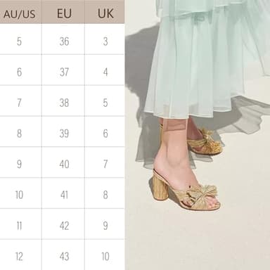 MUCCCUTE Women's Bow Knot Heeled Sandals Ankle Buckle Strap Chunky Heeled Open-toe Comfortable Wedding Party Fashion Heeled - Image 6