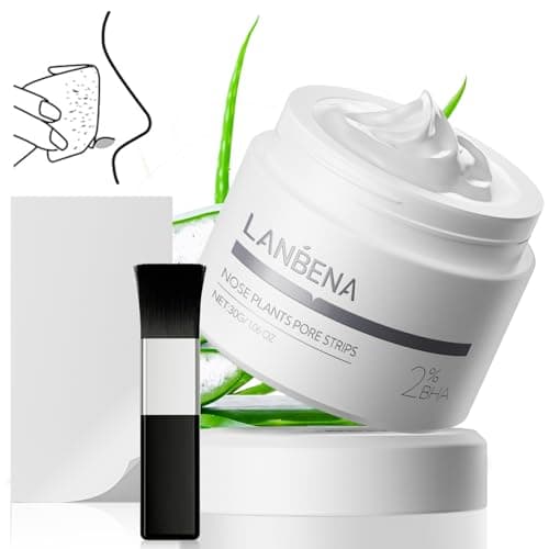 LANBENA 2.0 Blackhead Nose Plants Pore Strips(1.03 Oz), 60pcs Nose Strips for Blackhead Mask, Deep Cleansing Peel off Mask, Black Head Remover Mask - Image 1