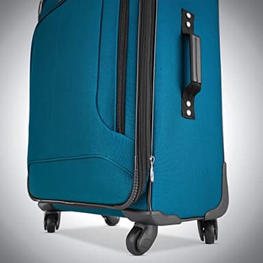 American Tourister Pop Max Softside Luggage with Spinner Wheels, Teal, 3-Piece Set (21/25/29) - Image 5