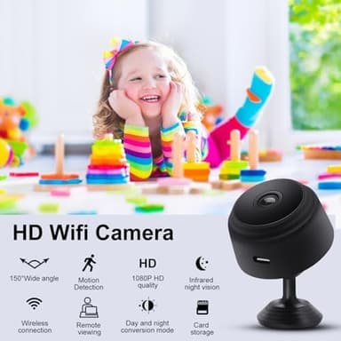 enttgo Hidden Camera Spy Camera, 1080P HD WiFi Camera - Mini Nanny Cam with Night Vision & Motion Detection - Indoor/Outdoor Wireless Security Camera for Home, Car, Baby & Pet Monitoring - Image 3