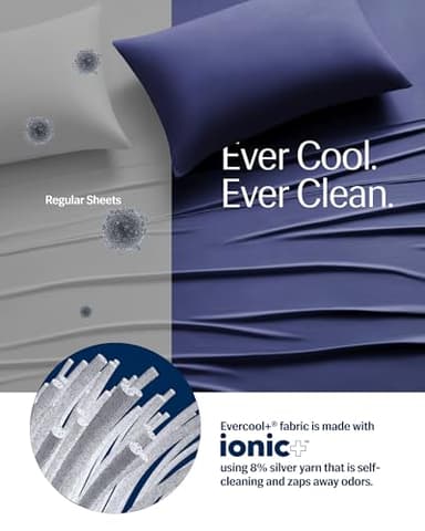 REST® Evercool®+ Cooling Pillowcases Standard - 2 Pillowcases for Sensitive Skin, Silver Infused Fabric for Hygienic Sleep, Silky Smooth for Curly Hair, High Elastic for Snug Fit (19x29 inches) - Image 5