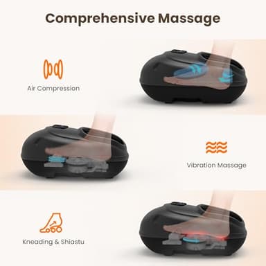 CILI Foot Massager with Heat, 2025 Shiatsu Feet Massage Machine for Plantar Fasciitis Neuropathy Pain Relief, Remote Control Heated Foot Warmer Massager Size 13, Gifts/Presents for Mom, Dad - Image 7