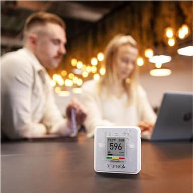 SAF Aranet4 Home: Wireless Indoor Air Quality Monitor for Office or School (CO2, Temperature, Humidity and More) Portable, Battery Powered, E-Ink Screen, App for Configuration & Data History - Image 8
